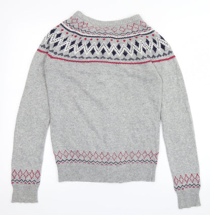 Atmoshpere Womens Grey Argyle/Diamond  Cardigan Jumper Size 8