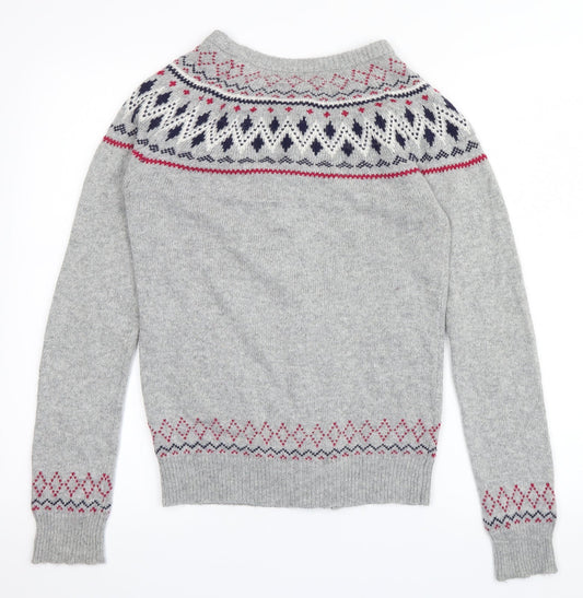 Atmoshpere Womens Grey Argyle/Diamond  Cardigan Jumper Size 8