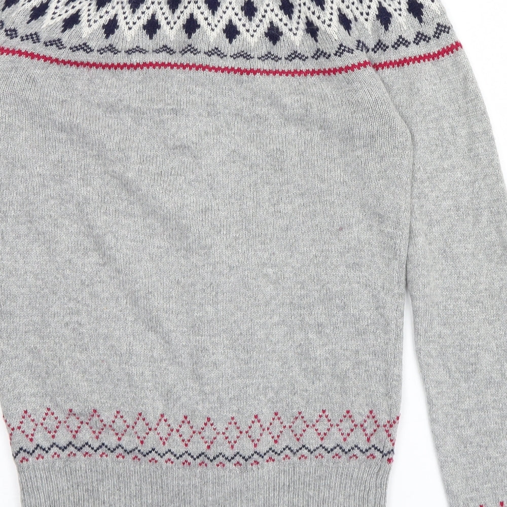 Atmoshpere Womens Grey Argyle/Diamond  Cardigan Jumper Size 8