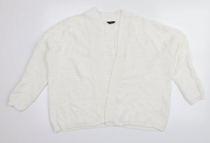 M&Co Womens White   Cardigan Jumper Size S