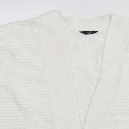 M&Co Womens White   Cardigan Jumper Size S