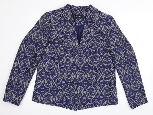 George` Womens Blue Geometric  Jacket  Size 14