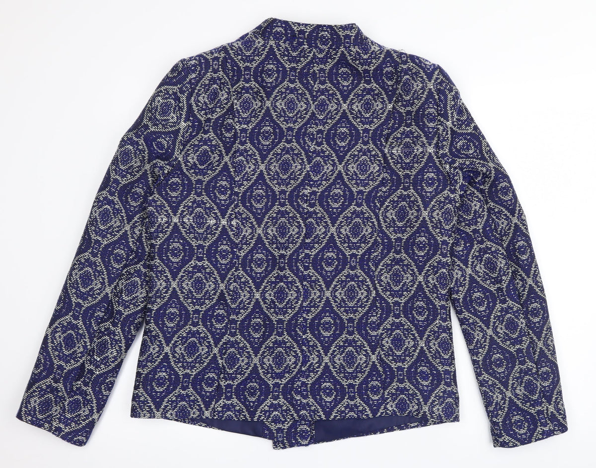 George` Womens Blue Geometric  Jacket  Size 14