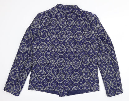 George` Womens Blue Geometric  Jacket  Size 14