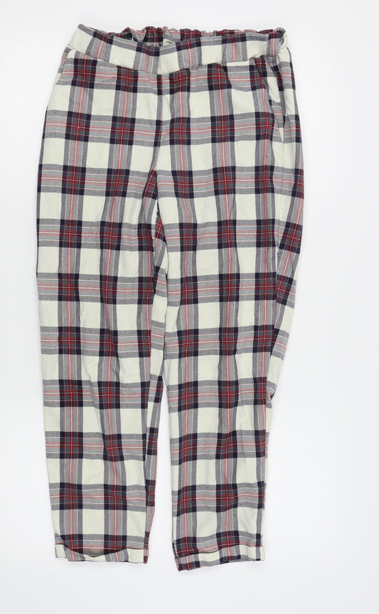 Primark Womens Multicoloured Check  Trousers  Size 10 L24 in