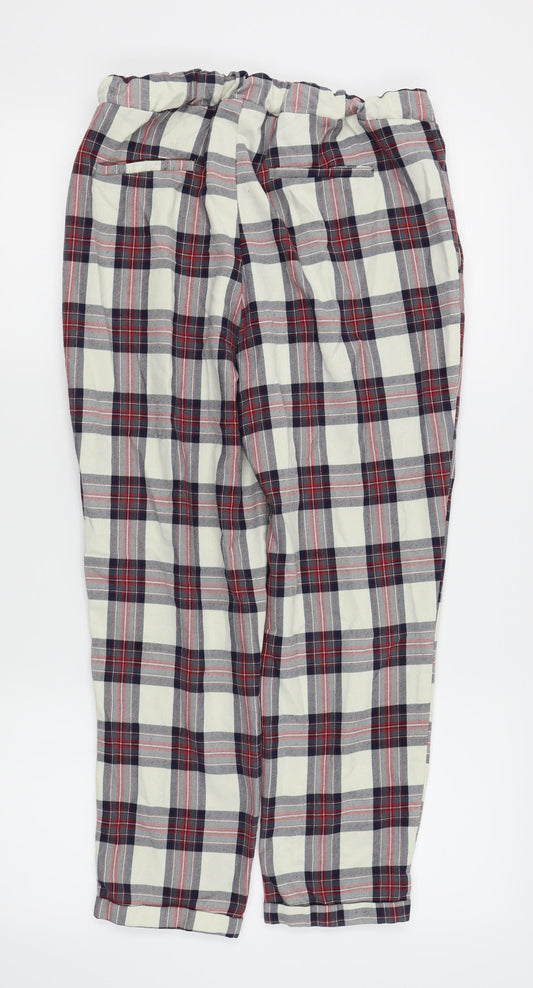 Primark Womens Multicoloured Check  Trousers  Size 10 L24 in