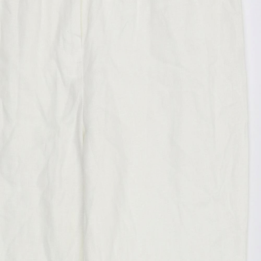 Per Una Womens White   Trousers  Size 16 L27 in