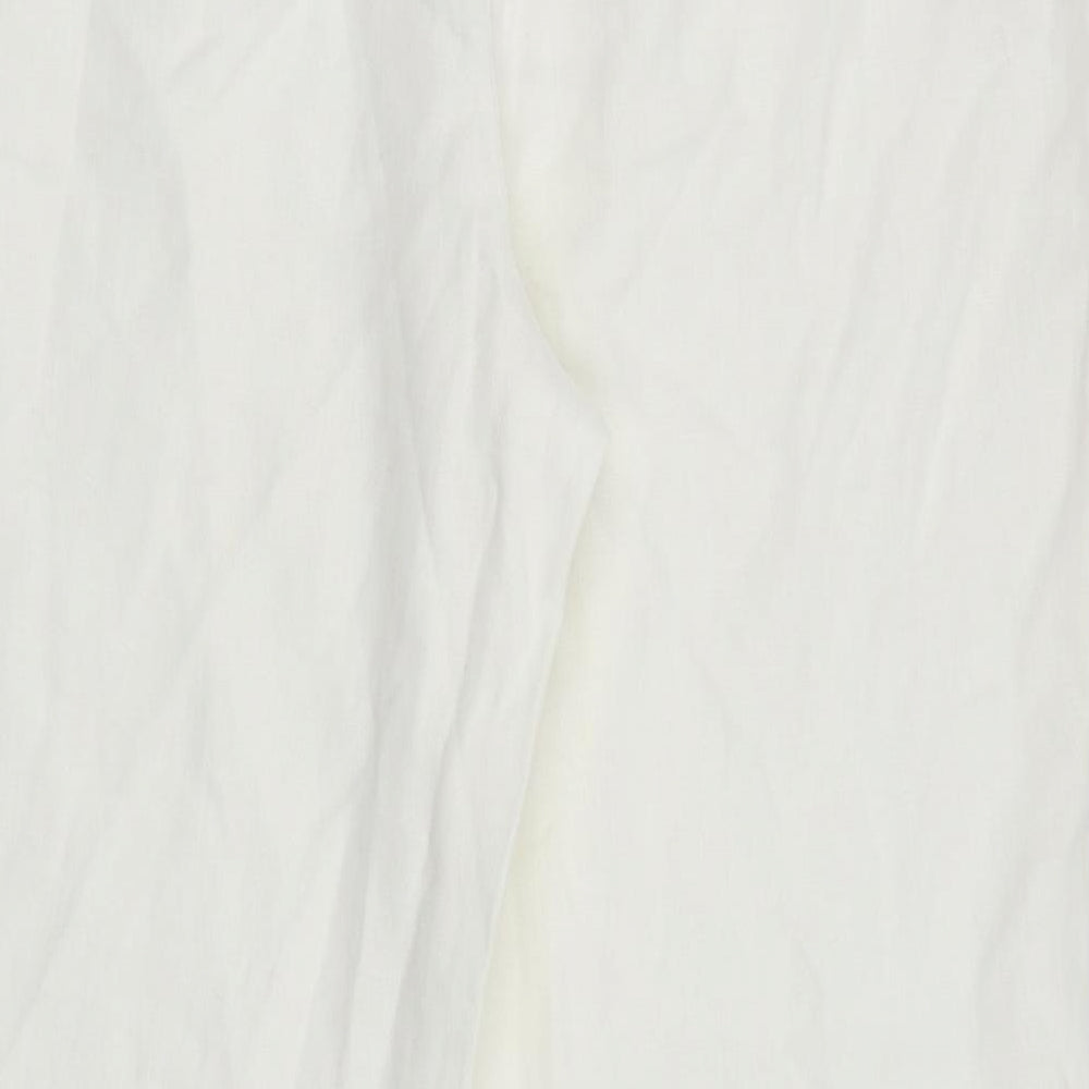 Per Una Womens White   Trousers  Size 16 L27 in