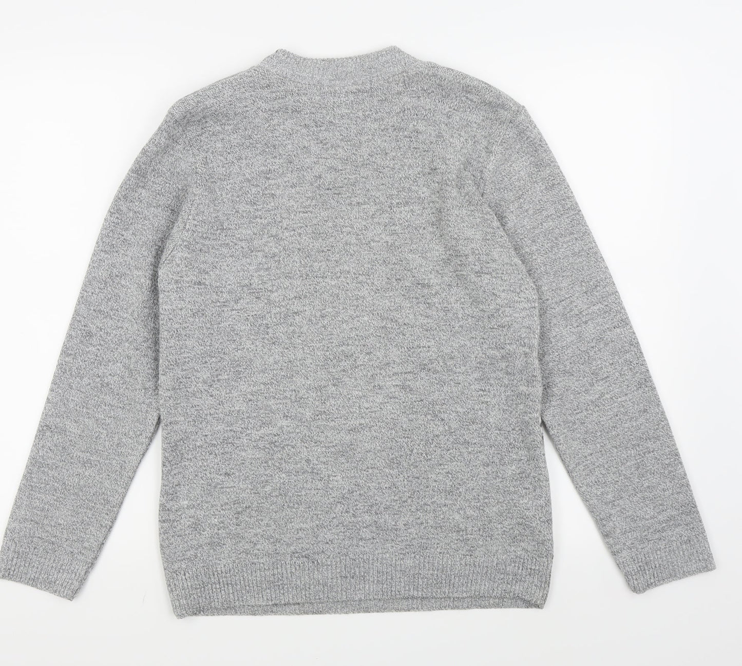 pure and natural Womens Grey Floral  Pullover Jumper Size M