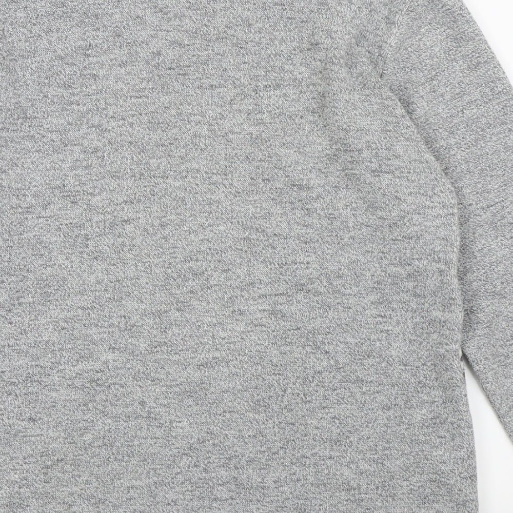 pure and natural Womens Grey Floral  Pullover Jumper Size M