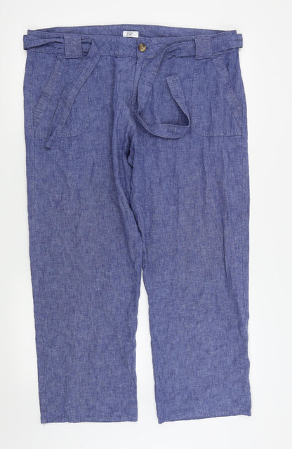 F&F Womens Blue   Trousers  Size 18 L25 in