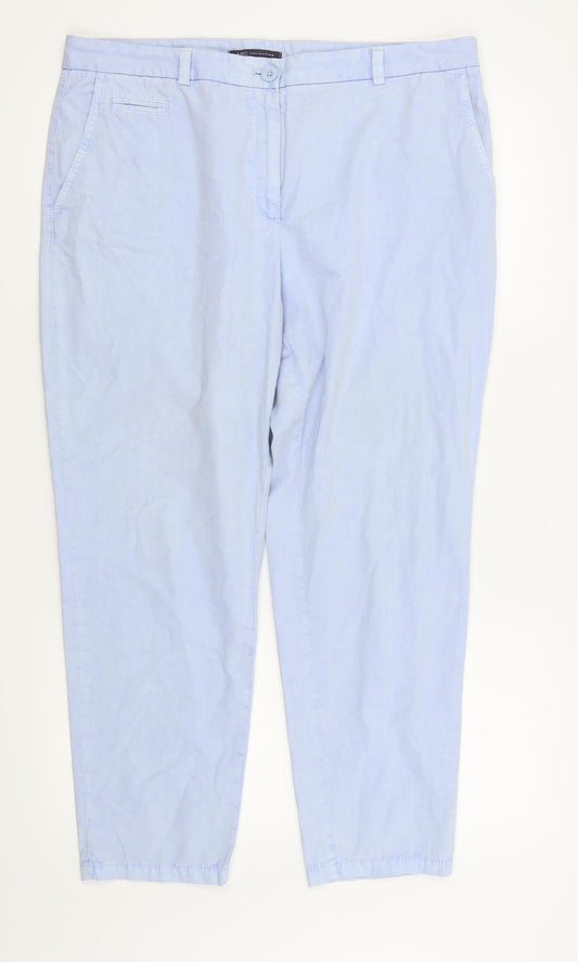 M&S Womens Blue   Trousers  Size 16 L25 in