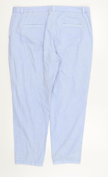Womens UK Size 16 M&S Regular Fit  Blue Trousers