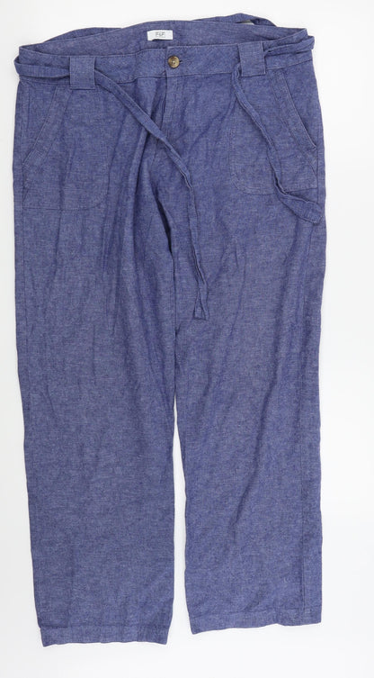 F&F Womens Blue   Trousers  Size 16 L27 in