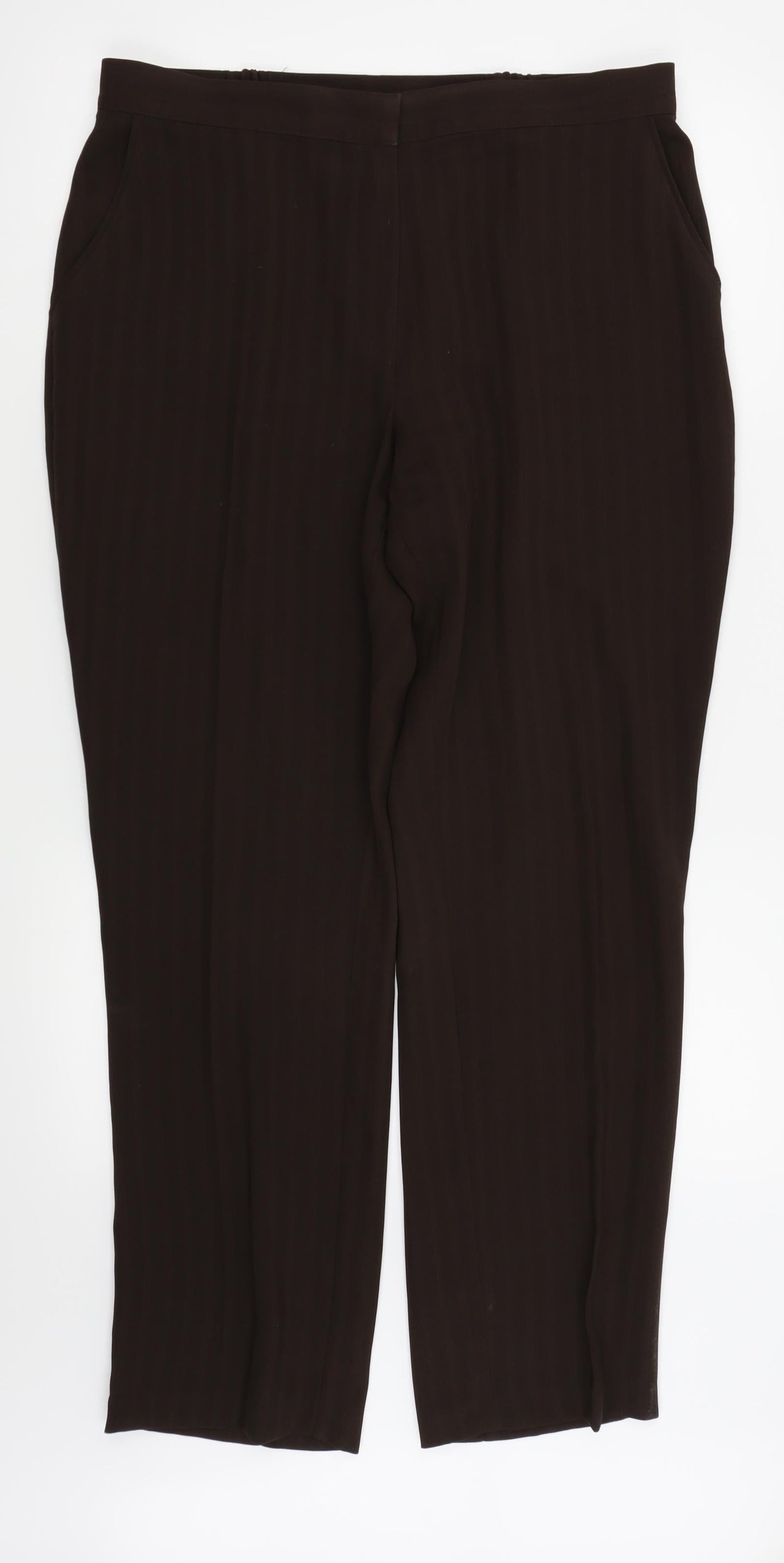 Womens UK Size 34 in Preworn Regular Fit  Brown Trousers