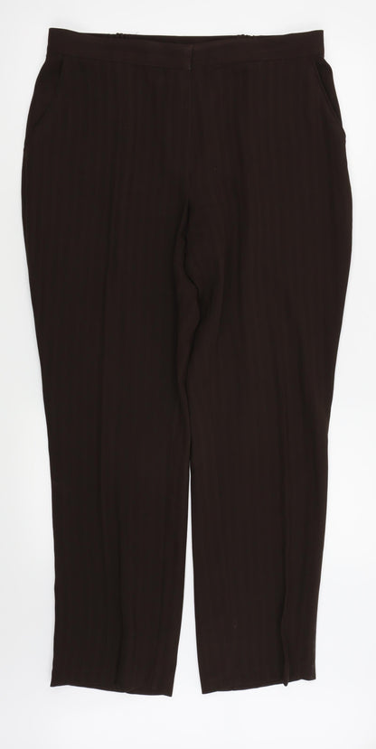 Womens UK Size 34 in Preworn Regular Fit  Brown Trousers