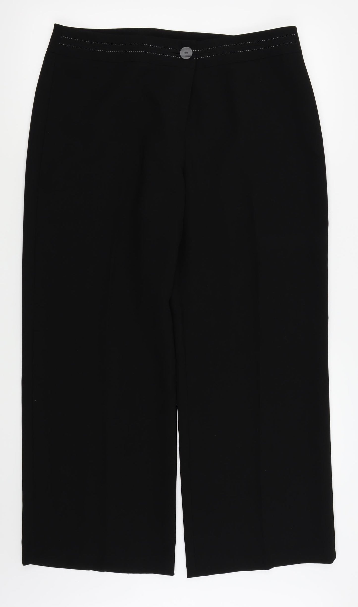 M&S Womens Black   Trousers  Size 16 L26 in