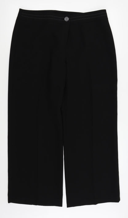 M&S Womens Black   Trousers  Size 16 L26 in
