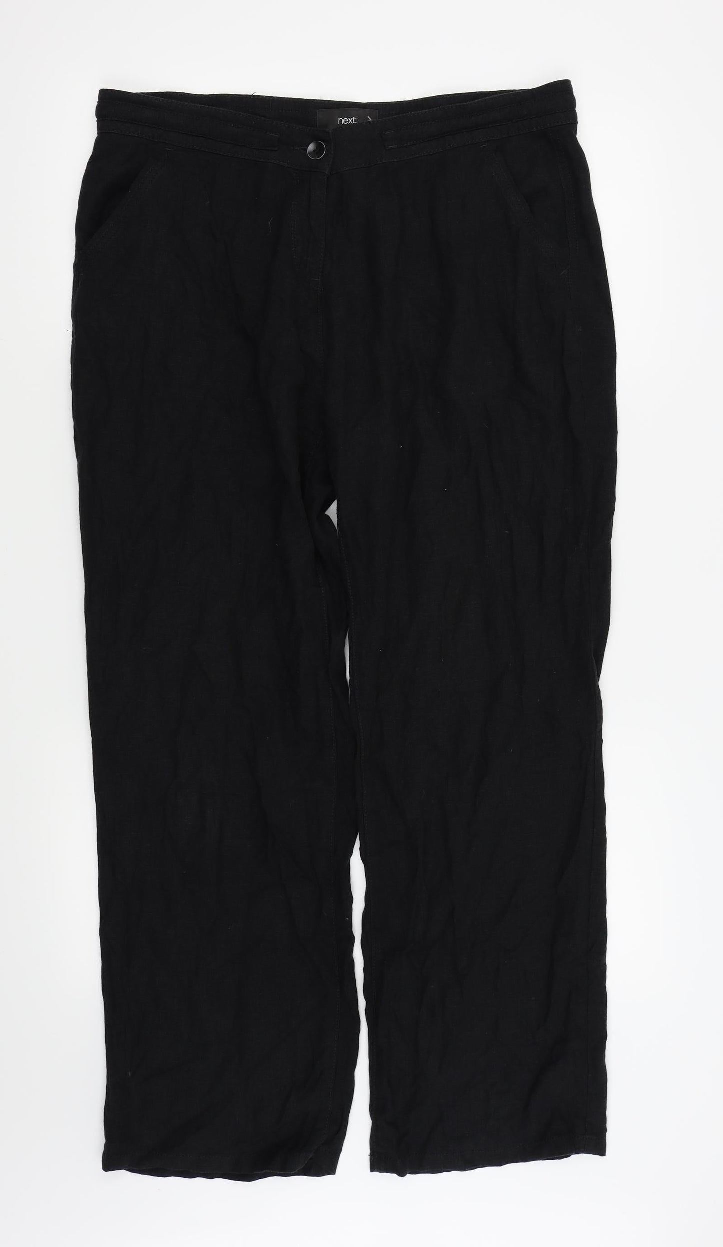 Womens UK Size 14 NEXT Regular Fit  Black Trousers