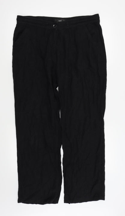 Womens UK Size 14 NEXT Regular Fit  Black Trousers