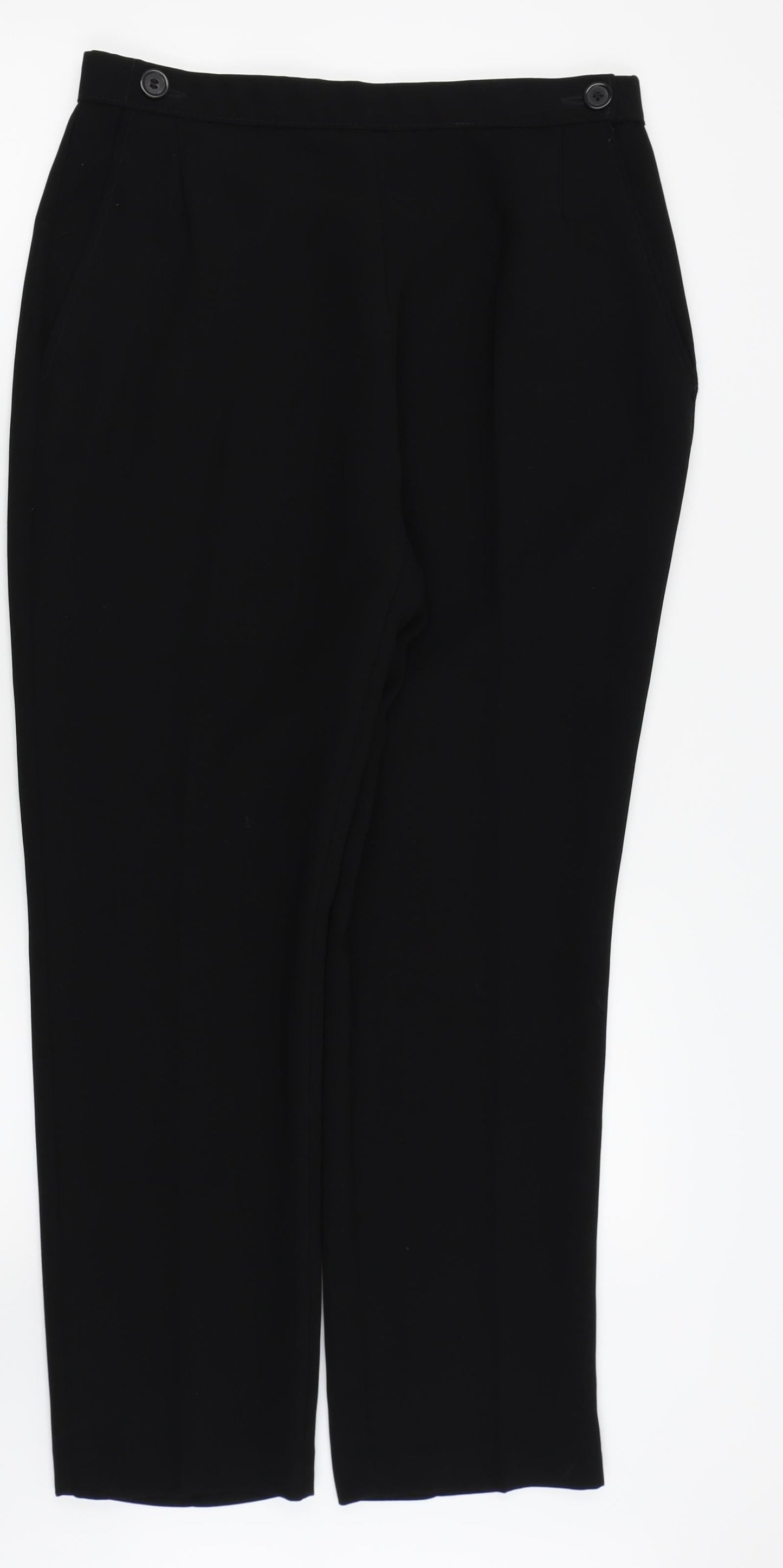 M&S Womens Black   Trousers  Size 14 L26 in