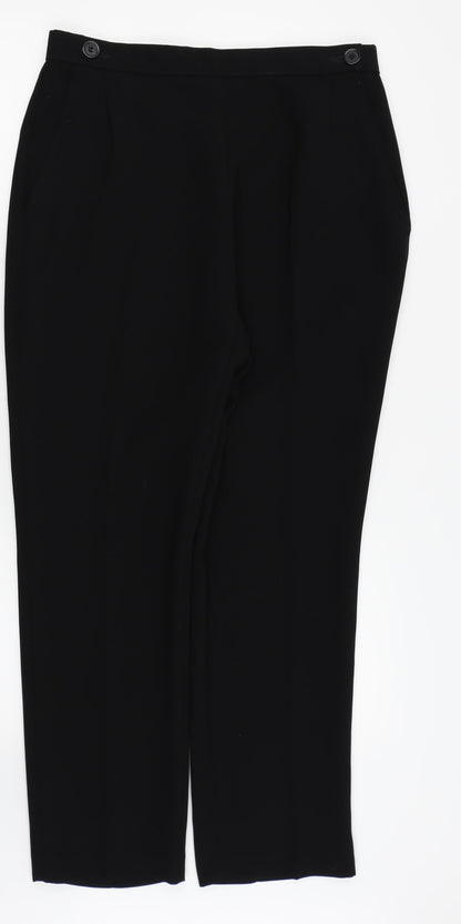 M&S Womens Black   Trousers  Size 14 L26 in