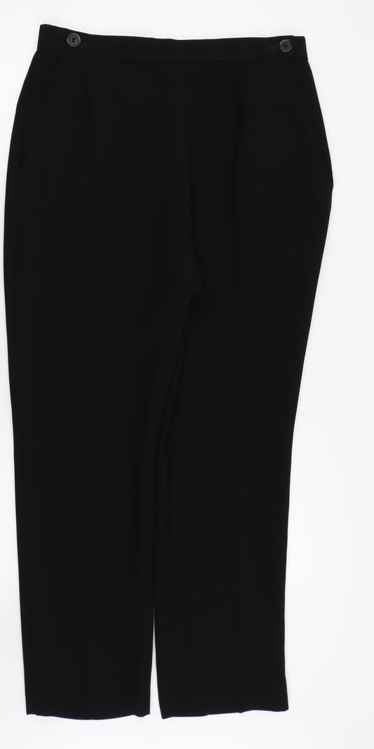 M&S Womens Black   Trousers  Size 14 L26 in