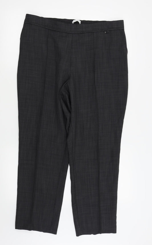 M&S Womens Grey   Trousers  Size 16 L25 in