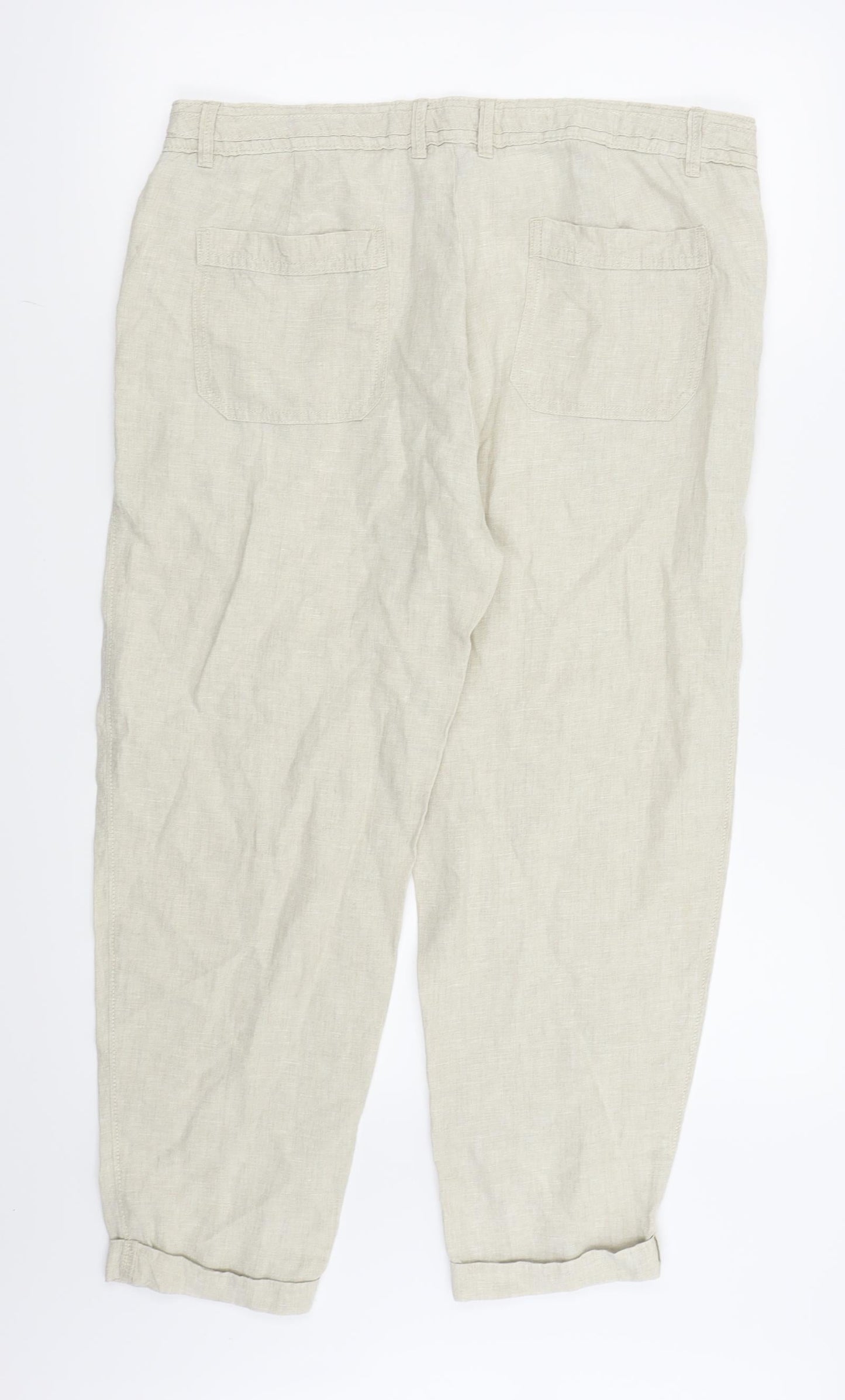 F&F Womens Beige   Trousers  Size 14 L24 in