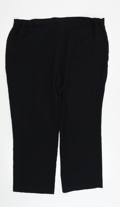 m&s Womens Black   Trousers  Size 20 L24 in