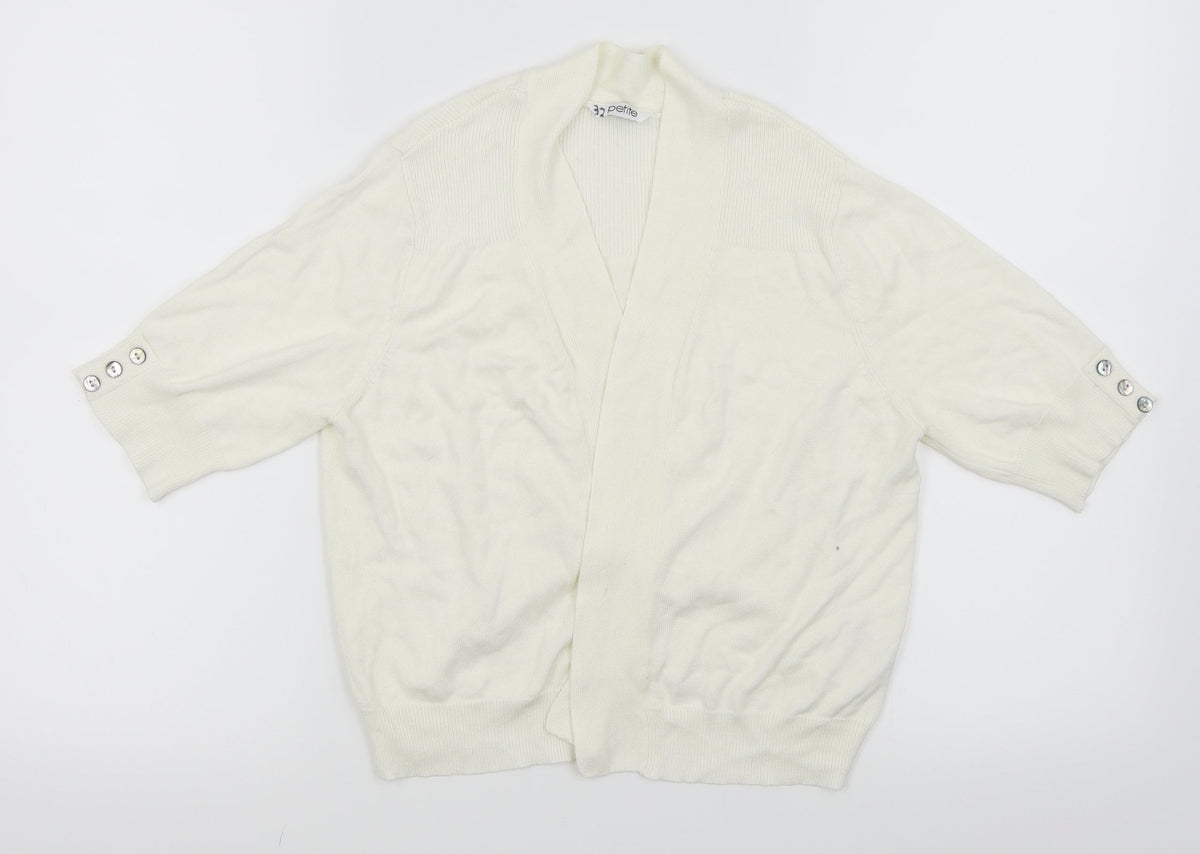 BHS Womens White   Cardigan Jumper Size 16