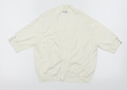 BHS Womens White   Cardigan Jumper Size 16