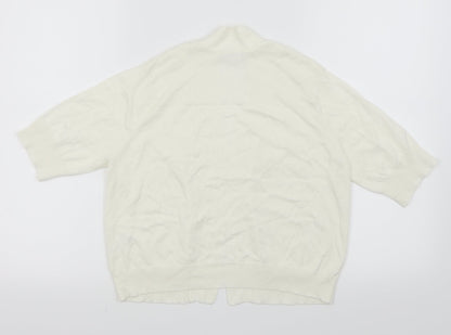 BHS Womens White   Cardigan Jumper Size 16