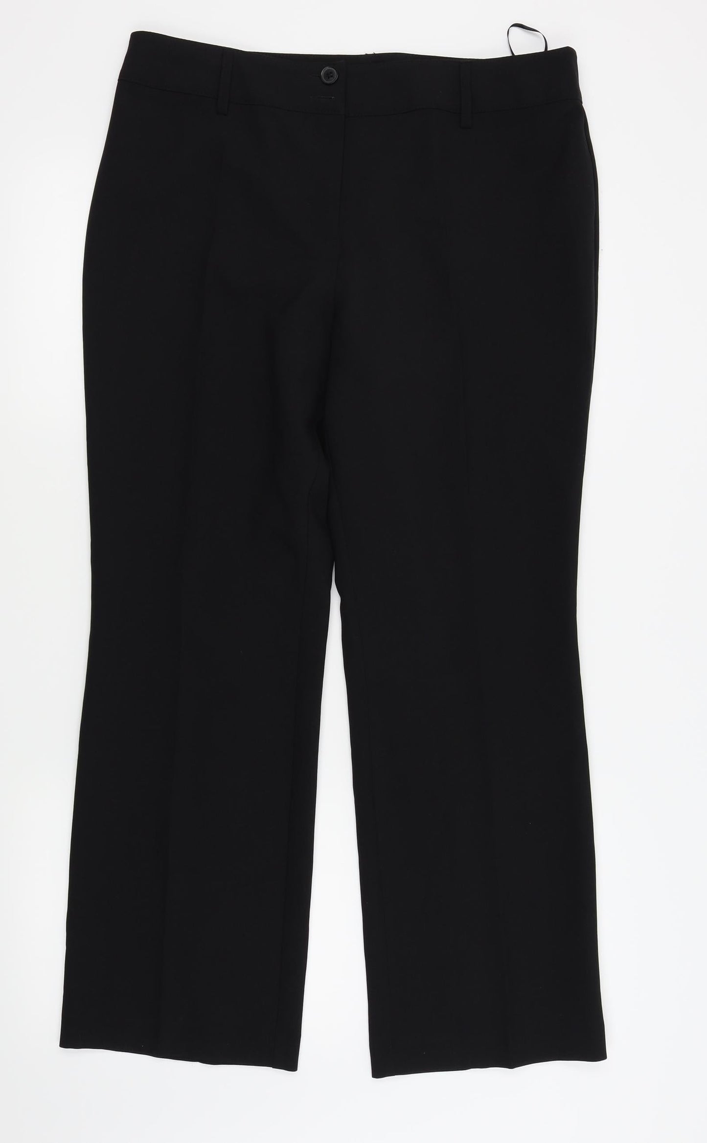 Womens UK Size 14 Papaya Regular Fit  Black Trousers