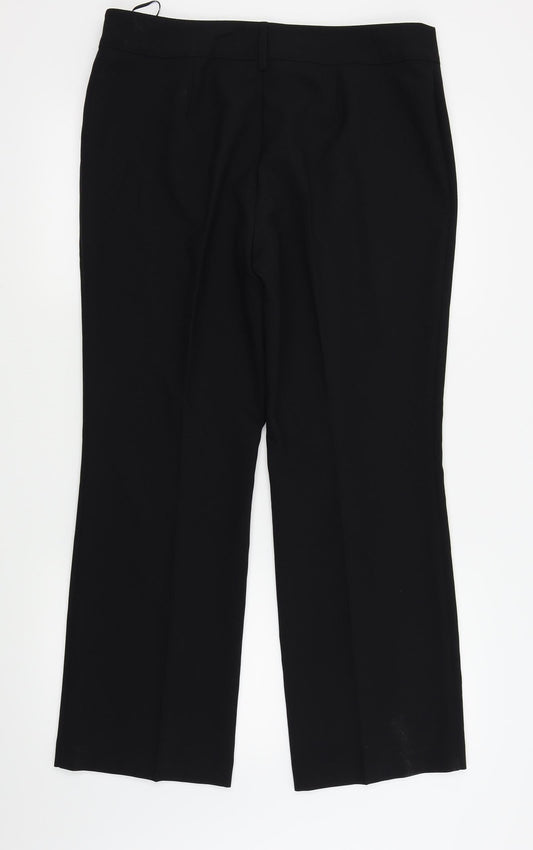 Womens UK Size 14 Papaya Regular Fit  Black Trousers