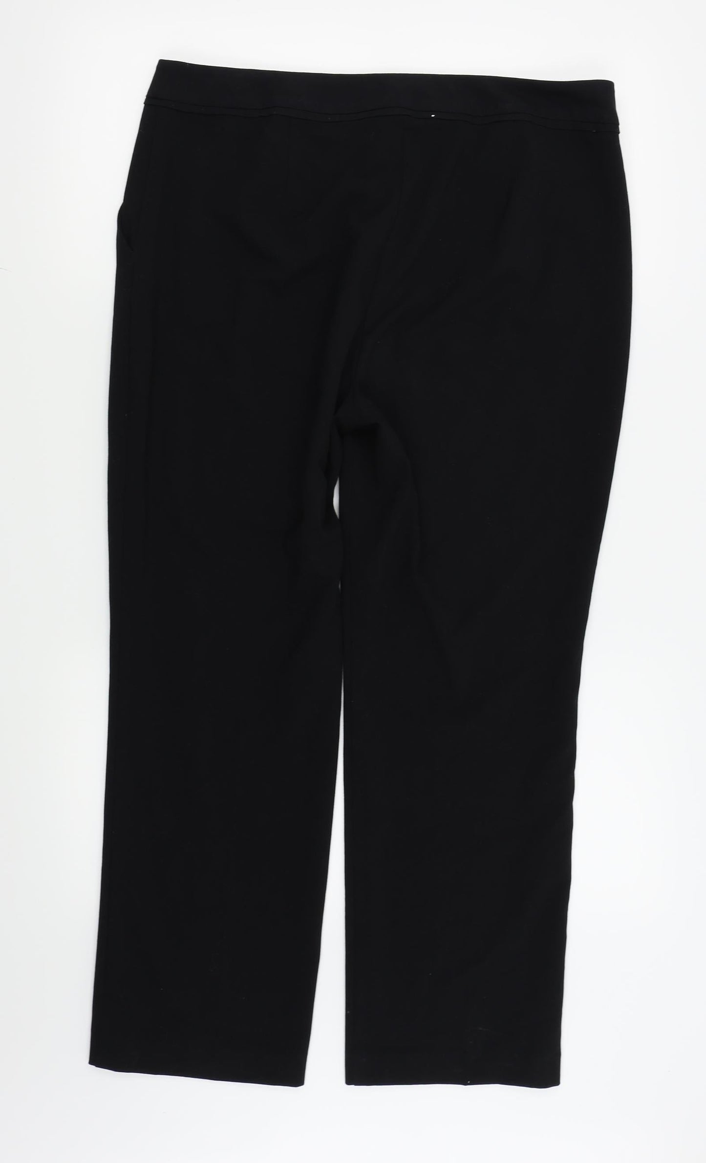 Womens UK Size 14 M&s Regular Fit  Black Trousers