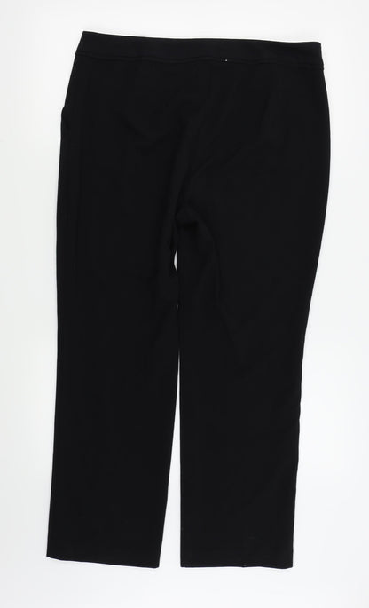 Womens UK Size 14 M&s Regular Fit  Black Trousers