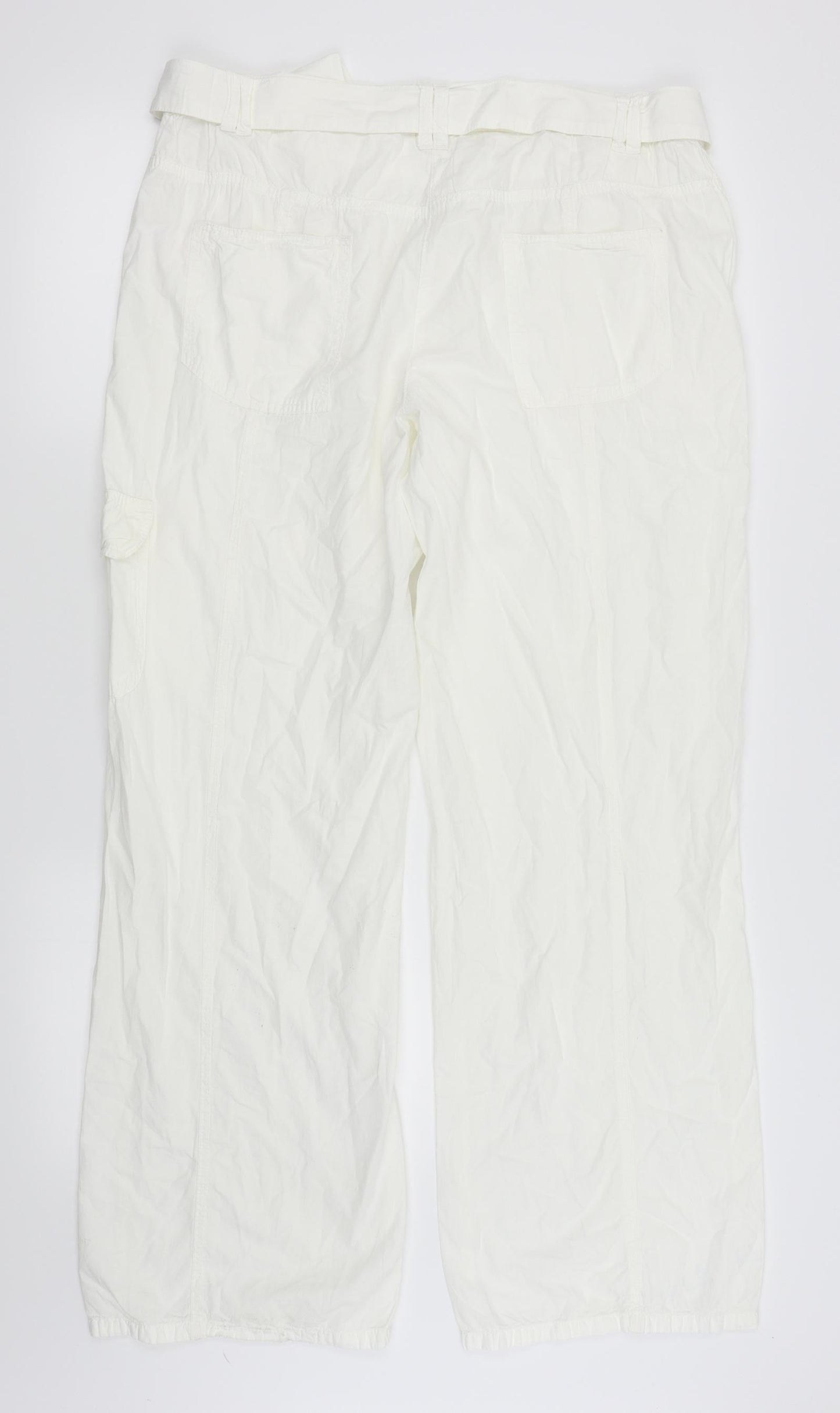 Simply Be Womens White   Trousers  Size 14 L26 in