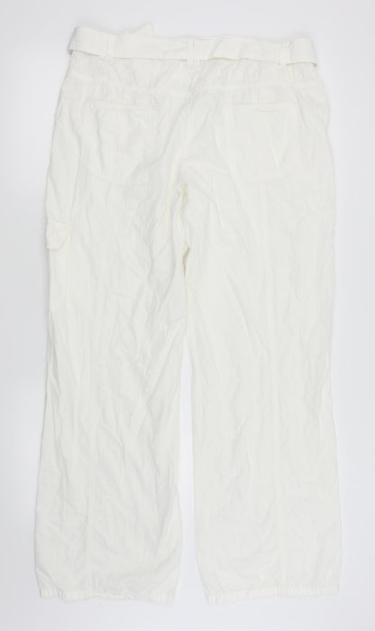 Simply Be Womens White   Trousers  Size 14 L26 in