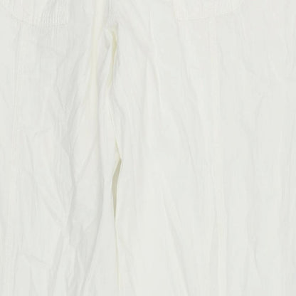 Simply Be Womens White   Trousers  Size 14 L26 in
