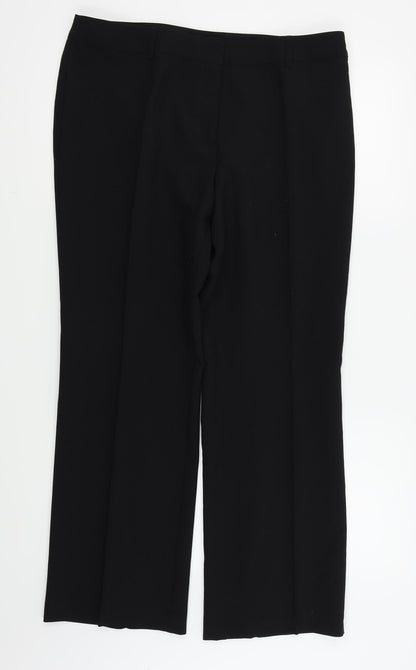Womens UK Size 14 Papaya Regular Fit  Black Trousers