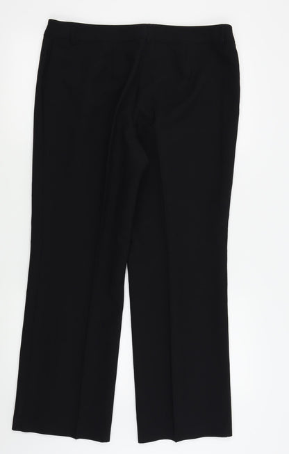 Womens UK Size 14 Papaya Regular Fit  Black Trousers