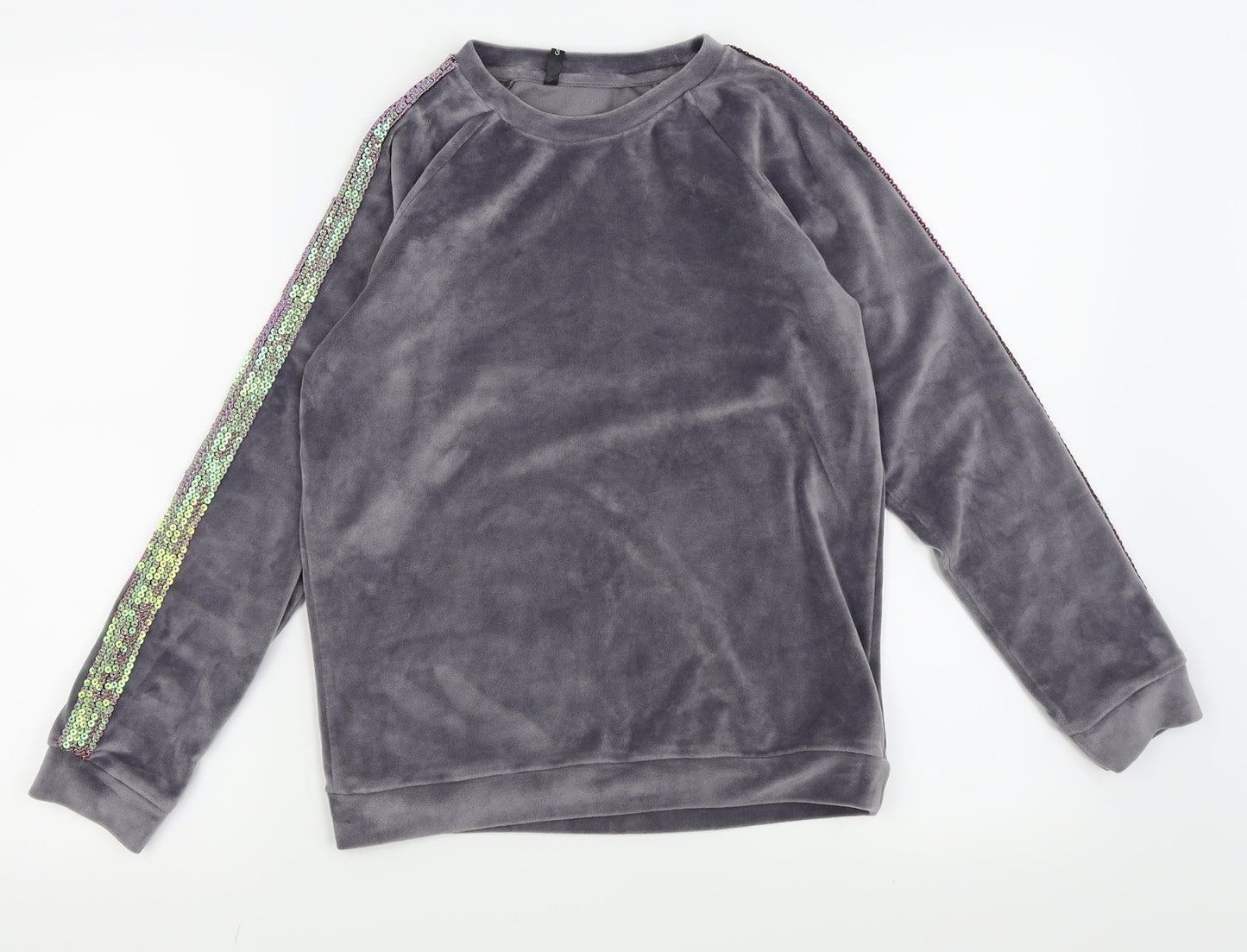 Asda George Girls Grey Solid  Top Pyjama Top Size 11-12 Years