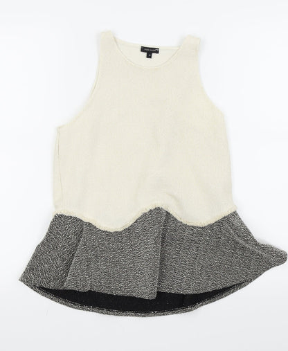 Womens UK Size 10 River Island White Basic Tank