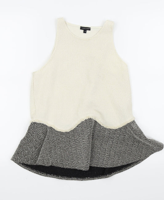 Womens UK Size 10 River Island White Basic Tank