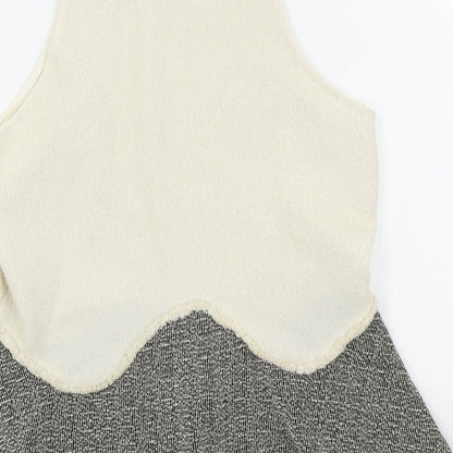 Womens UK Size 10 River Island White Basic Tank