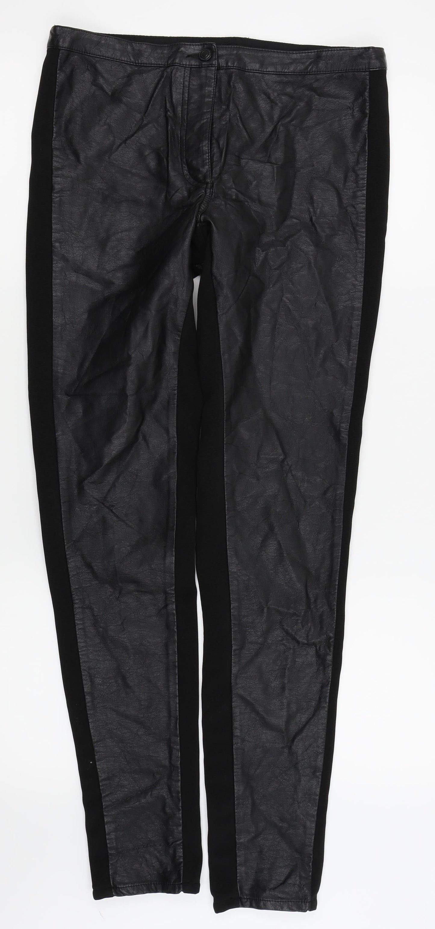 Womens UK Size 12 H&M Regular Fit  Black Trousers