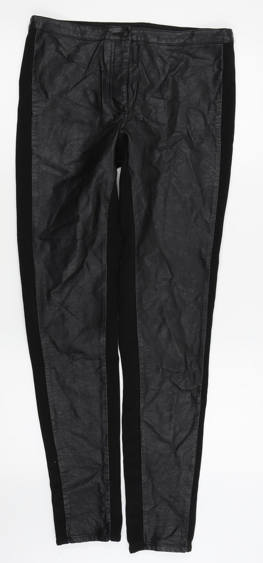 Womens UK Size 12 H&M Regular Fit  Black Trousers