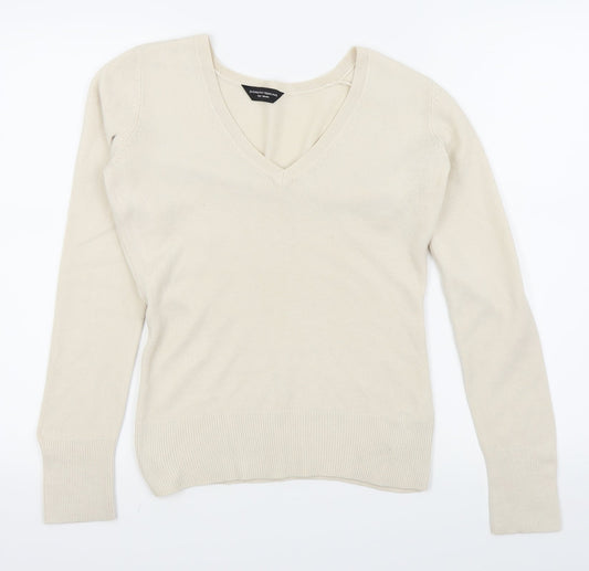 Womens UK Size 10 Dorothy Perkins Beige Basic T-Shirt