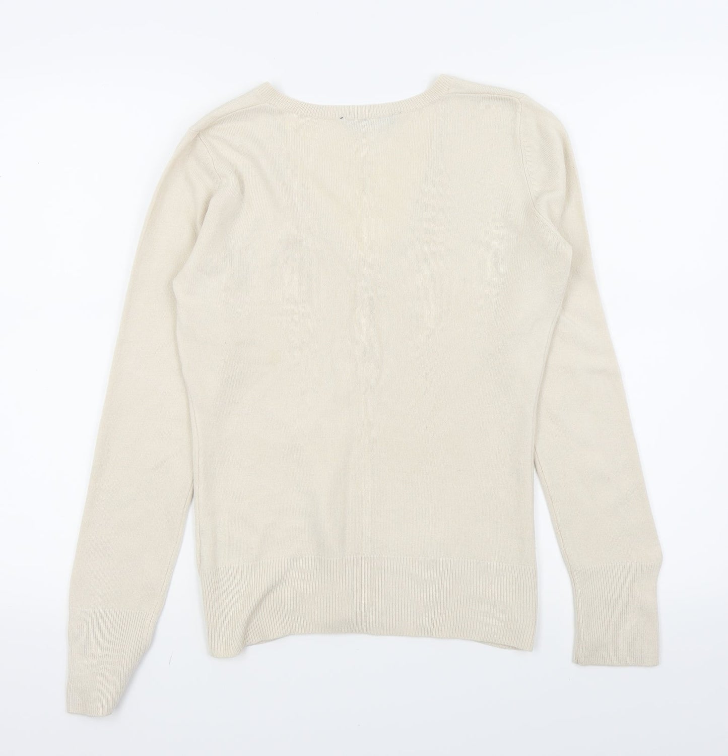 Womens UK Size 10 Dorothy Perkins Beige Basic T-Shirt